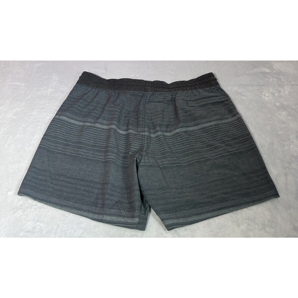 prAna Shorts Mens XXL Charcoal Gray Striped Slope Short Outdoors Hiking Stretch - Picture 7 of 11